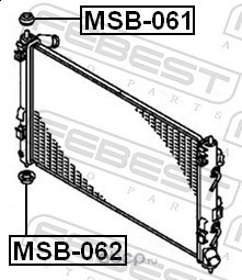 Febest MSB061 Втулка крепления радиатора
