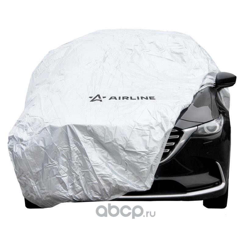 AIRLINE ACFC04 Чехол-тент на автомобиль защитный, XL(510*195*150см) молния для двери, универсал., серый (AC-FC-04)