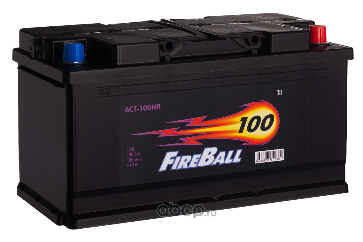 FireBall 600120020 Автомобильный аккумулятор 100 Ач (0) 6СТ-100NR 810 A (CCA)