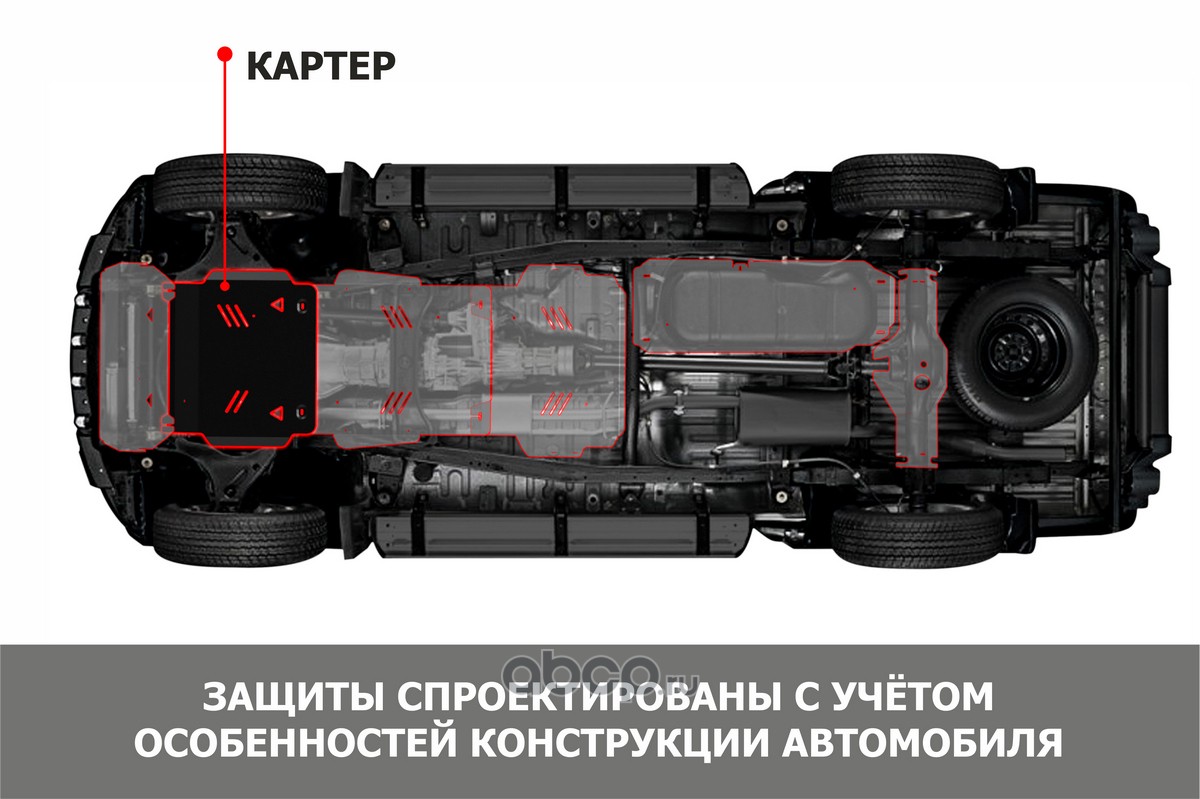 111054061 Автоброня 111.05406.1_защита картера! Big сталь 1.8мм Subaru  Forester III 2.0/2.5 07-13 купить запчасти в Банзай Авто