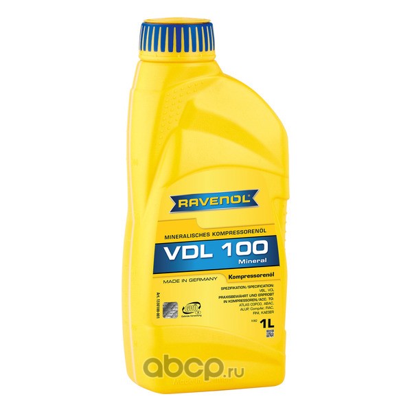Ravenol 1330100001 Компрессорное масло ravenol Kompressorenoel VDL 100