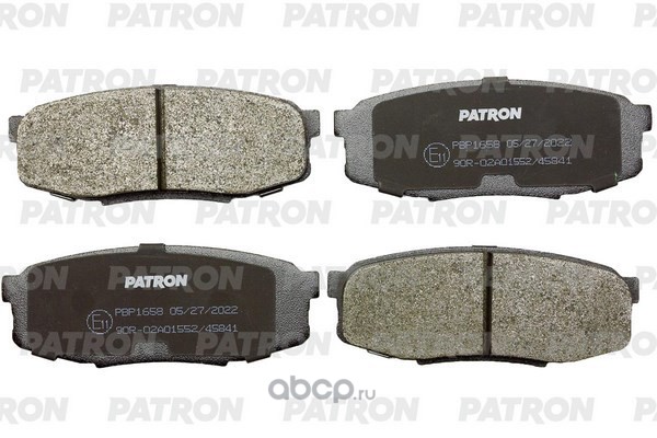PATRON PBP1658 Колодки тормозные дисковые