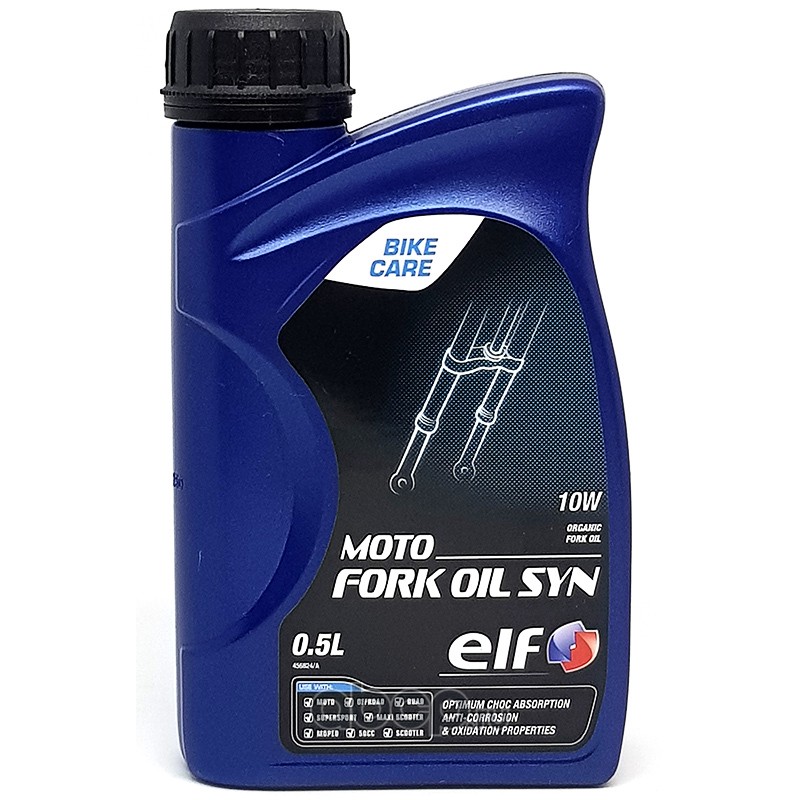 ELF 194973 ELF MOTO FORK OIL 10W (0.5L)_масло гидравлическое! для телескопич. вилок SAE 10W (мин)