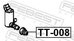 Febest TT008 Кольцо уплотнительное мотора омывателя