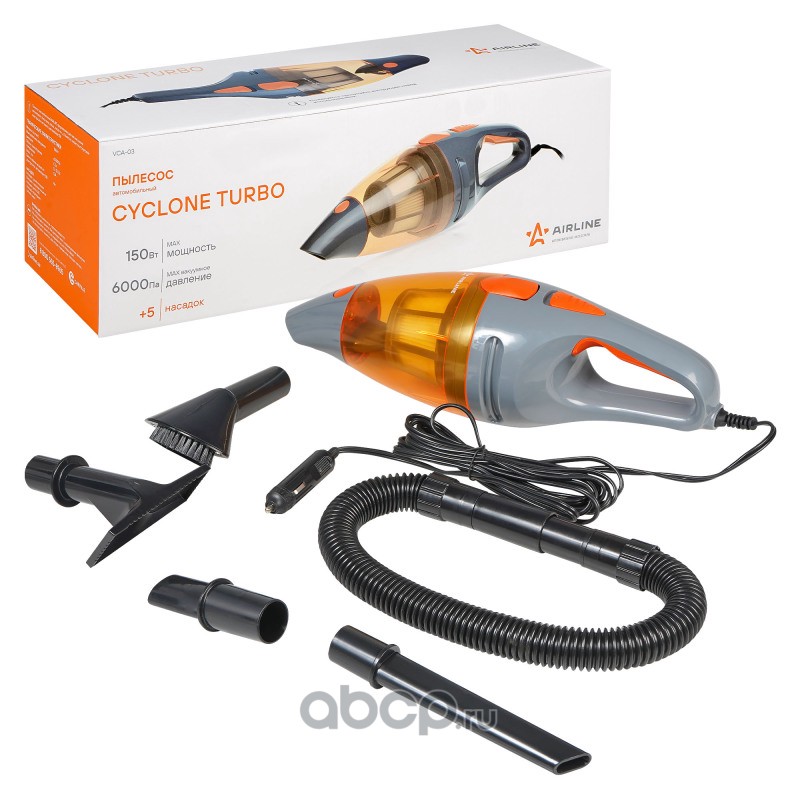 AIRLINE VCA03 Пылесос CYCLONE TURBO в сумке (150Вт, 0,5л, 6 кПа)