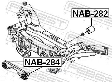 Febest NAB284 Сайлентблок подушки дифференциала