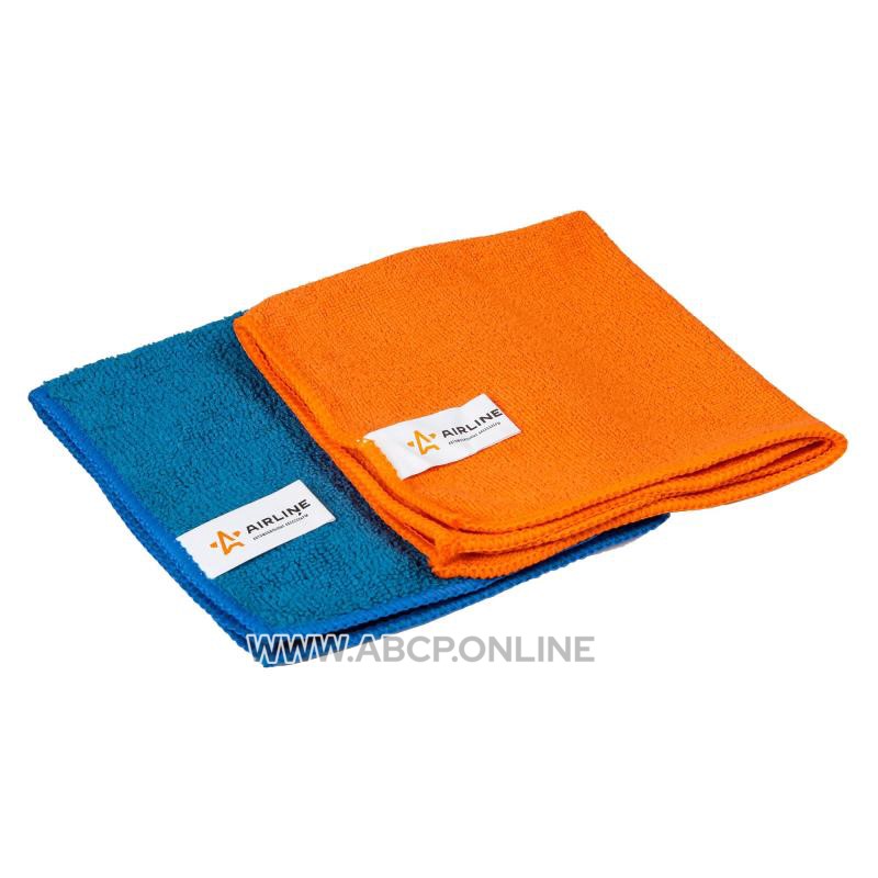 AIRLINE ABV01 Набор салфеток из микрофибры, синяя и оранжевая (2 шт., 30*30 см) (AB-V-01)