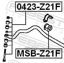 Febest MSBZ21F Втулка переднего стабилизатора