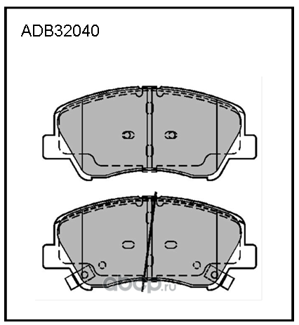 ALLIED NIPPON ADB32040 Колодки тормозные дисковые