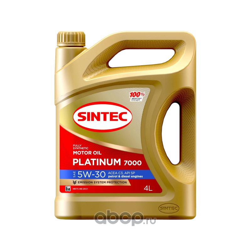 SINTEC 600149 Масло моторное синтетика 5W-30 4 л.