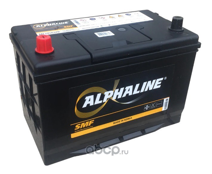 Alphaline. Аккумулятор для грузовиков ALPHALINE 31-1000 конус. 90 А/Ч 105d31l SMF ALPHALINE. ALPHALINE 6ст-105 (31s-1000) винт. Клемма. ALPHALINE 56031.