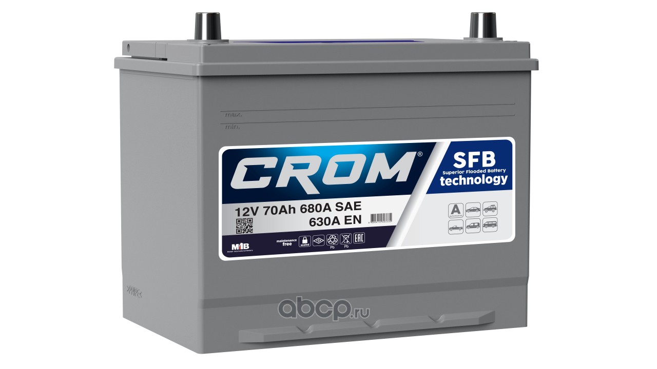 CROM D2670063C Батарея аккумуляторная 12В 70Ач 630А обратная поляр. стандартные клеммы