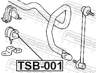 Febest TSB001 Втулка переднего стабилизатора