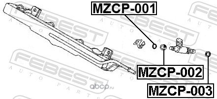 Febest MZCP001 Кольцо уплотнительное форсунки впрыска топлива