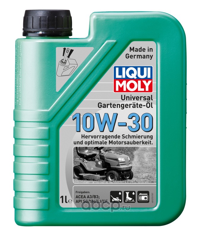 LIQUI MOLY 1273 LiquiMoly Мин. мот.масло д/газон. Universal 4-Takt Gartengerate-Oil 10W-30 CF/SG/SH/SJ A3/B3 (1л)