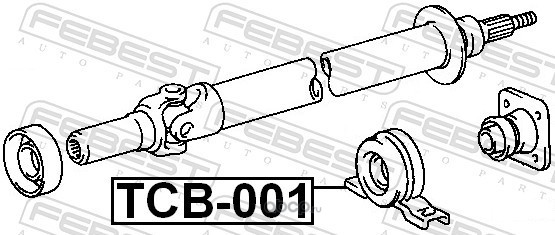 Febest TCB001 Подшипник подвесной карданного вала