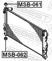 Febest MSB062 Втулка крепления радиатора