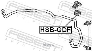 Febest HSBGDF Втулка переднего стабилизатора