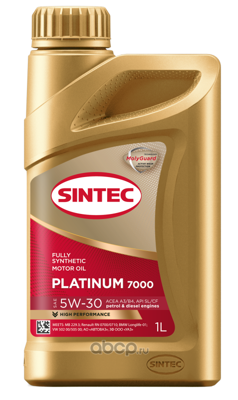 SINTEC 600143 Масло моторное синтетика 5W-30 1 л.