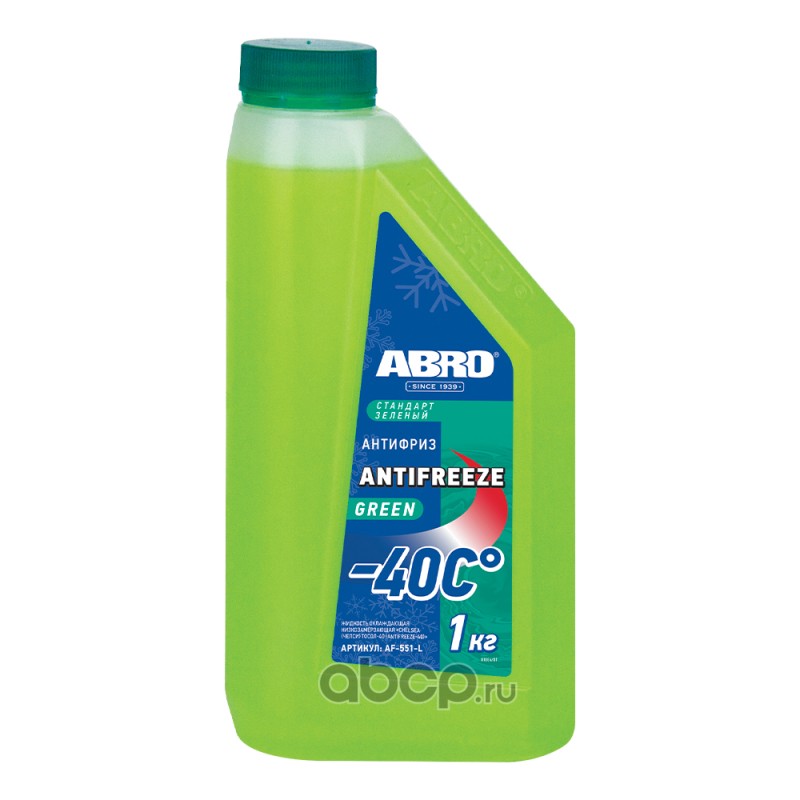 ABRO AF551L антифриз категории G11 на основе моноэтиленгликоля высшего качества и деминерализованной воды высшей степени очистики с уникальным пакетом современных присадок