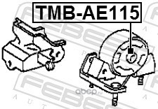 Febest TMBAE115 Сайлентблок задней подушки двигателя