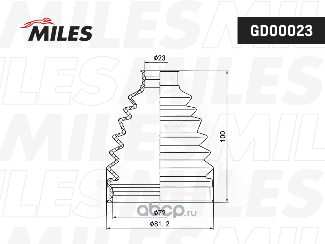 GD00023 Miles Пыльник ШРУС, комплект купить запчасти в Банзай Авто