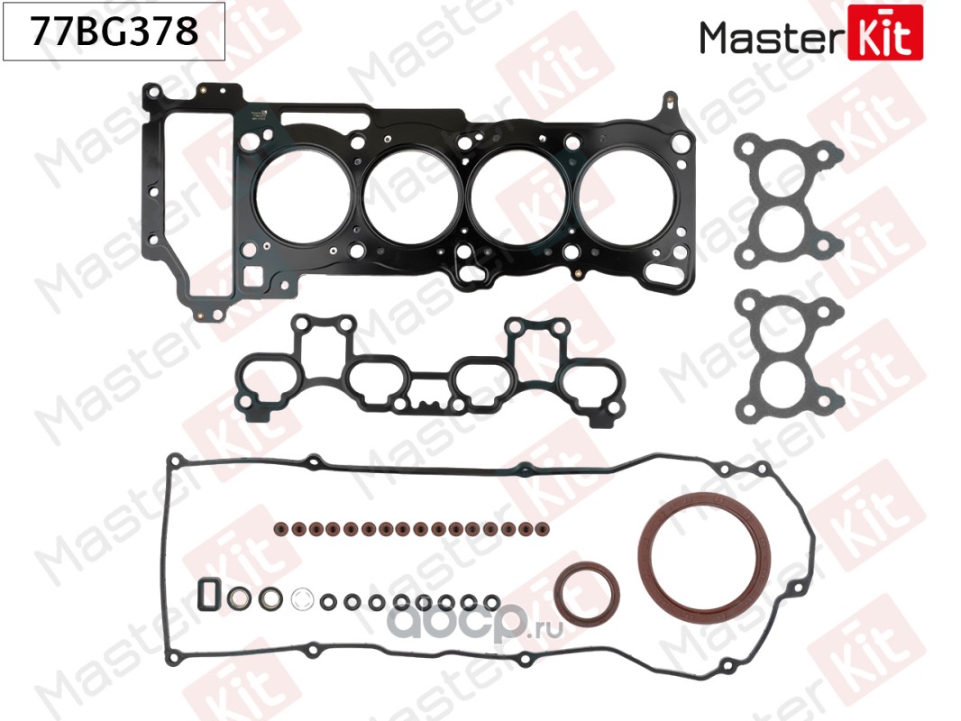 Купить Комплект прокладок Номер: 77BG378 Бренда: MasterKit в магазине  Банзай Авто. Два пункта самовывоза в Омске. Доставка курьером по Омску.  Доставка по всей РФ. Все виды оплат.