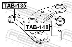 Febest TAB135 Сайлентблок передний переднего рычага