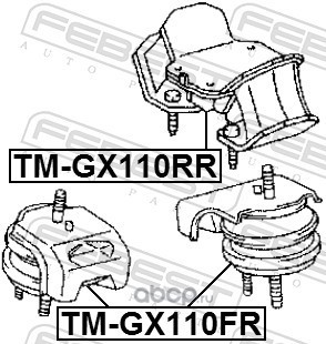 Febest TMGX110FR Подушка двигателя передняя (гидравлическая)
