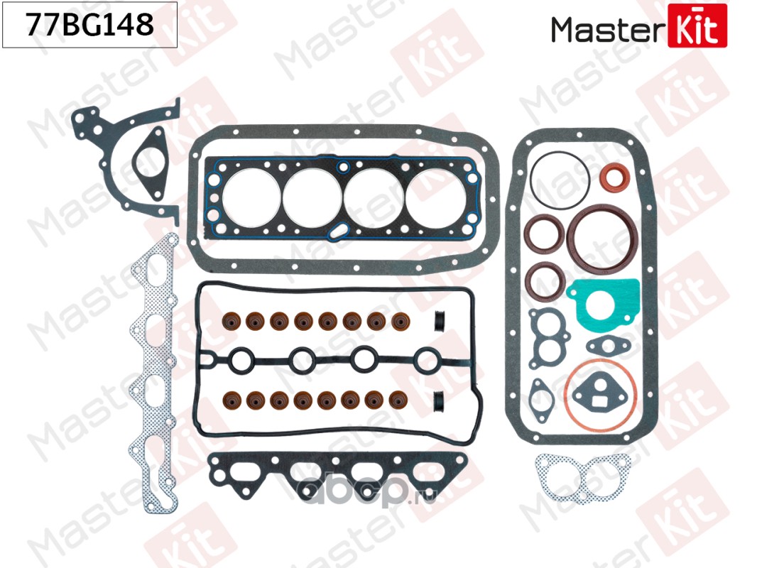 Купить Комплект прокладок Номер: 77BG148 Бренда: MasterKit в магазине Банзай  Авто. Два пункта самовывоза в Омске. Доставка курьером по Омску. Доставка  по всей РФ. Все виды оплат.