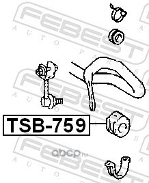 Febest TSB759 Втулка переднего стабилизатора
