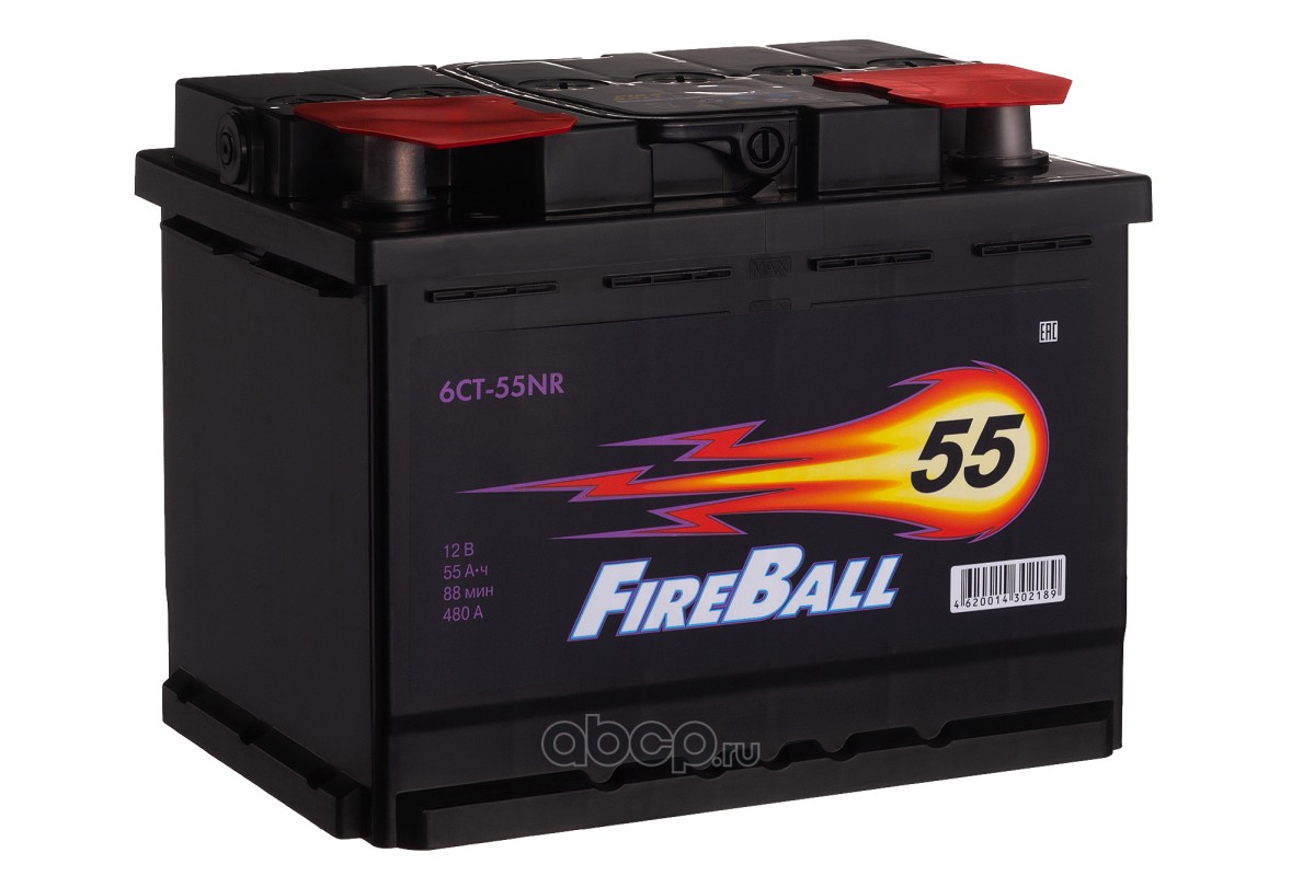 FireBall 555108020 Автомобильный аккумулятор 55 Ач (0)  6СТ-55NR 480 A (CCA)