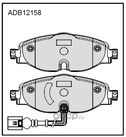 ALLIED NIPPON ADB12158 Колодки тормозные дисковые