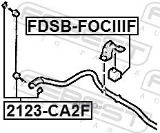 Febest FDSBFOCIIIF Втулка переднего стабилизатора