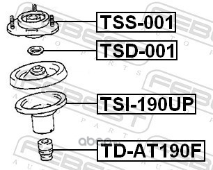 Febest TSS001 Опора переднего амортизатора