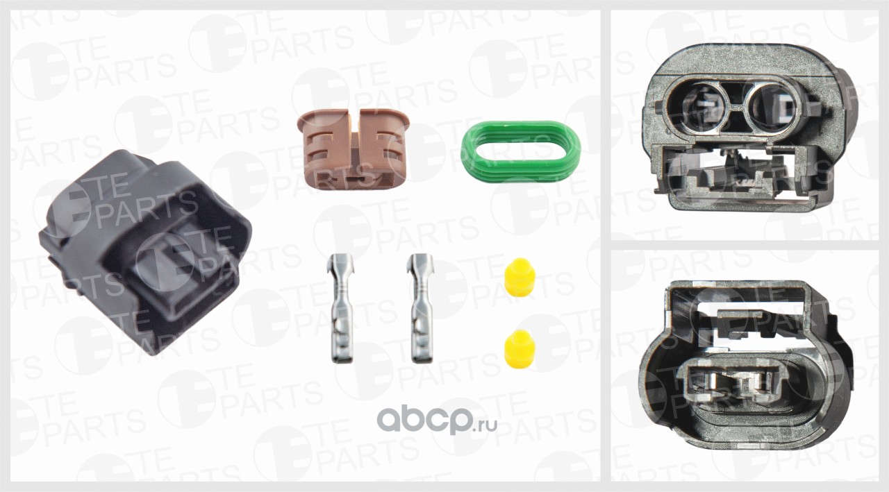 7741155 TE PARTS Разъём лампы HB4 (9006) (комплектация: 2-pin, 2  уплотнения, фиксатор, уплотнение) купить запчасти в Банзай Авто