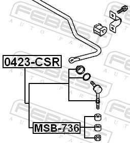 Febest MSB736 Ремкомплект тяги стабилизатора