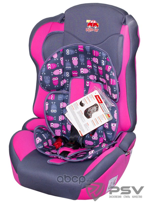 Little Car 126280 Автокресло детское 9-36кг. Little Car Comfort совы-розовый