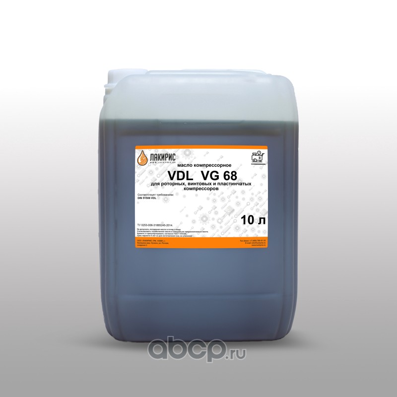 LUCKYRES 55564556 Компрессорное масло ЛАКИРИС VDL 68 10л