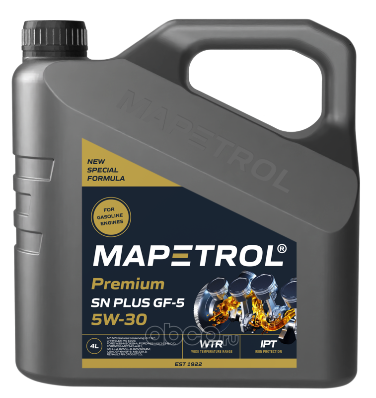 MAPETROL MAP0018 Масло моторное синтетика SN PLUS GF-5 5W-30 4 л
