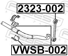 Febest VWSB002 Втулка переднего стабилизатора