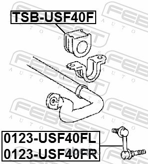 Febest TSBUSF40F Втулка переднего стабилизатора