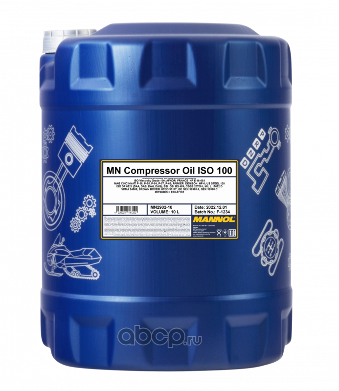 Масло компрессорное 2902 COMPRESSOR OIL ISO 100 MN290210
