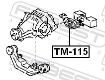 Febest TM115 Подушка заднего дифференциала