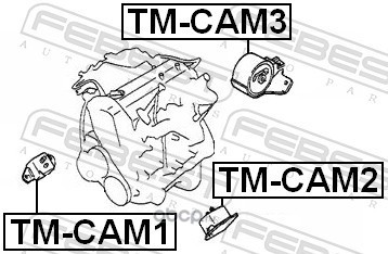 Febest TMCAM1 Подушка двигателя правая