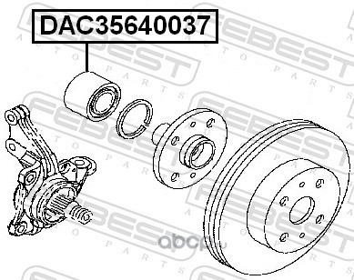 Febest DAC35640037 Подшипник ступичный передний