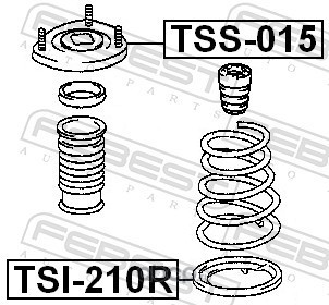 Febest TSI210R Проставка задней пружины нижняя
