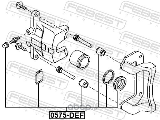 Febest 0575DEF Ремкомплект суппорта тормозного переднего