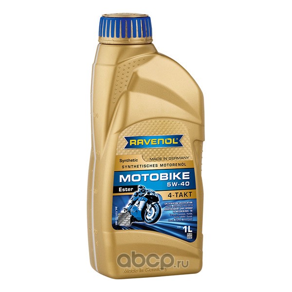 Моторное масло RAVENOL Motobike 4-T Ester 5W-40, 1 литр 1171102001