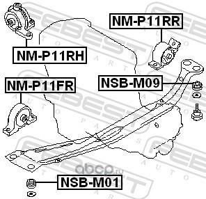 Febest NMP11RH Подушка двигателя правая (гидравлическая)